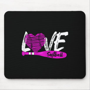 Softball Graphic Saying Girls And Women Mouse Pad