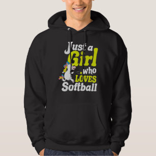 Softball  Graphic Women And Girls Softball Player  Hoodie
