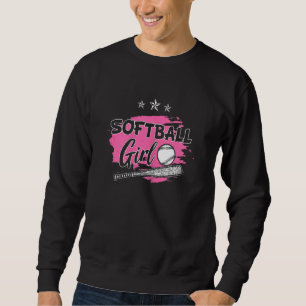 Softball  Graphic Women And Softball Girl 2 Sweatshirt