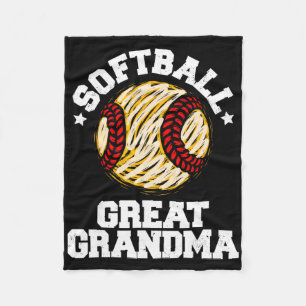 Softball Great Grandma Distressed Vintage Funny Ga Fleece Blanket