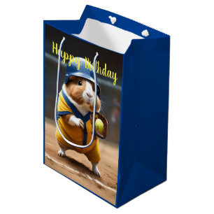 Softball Guinea Pig, Medium Gift Bag