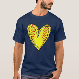 Softball Heart Softball Game Day Apparel Softball T-Shirt