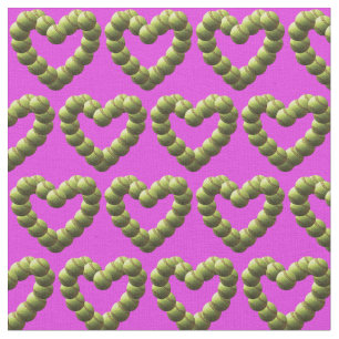 Softball Heart Softballs in Movement in Pink Fabric