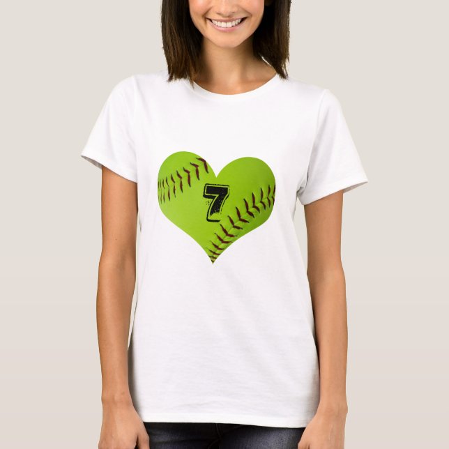 Softball Heart T-shirt (Front)