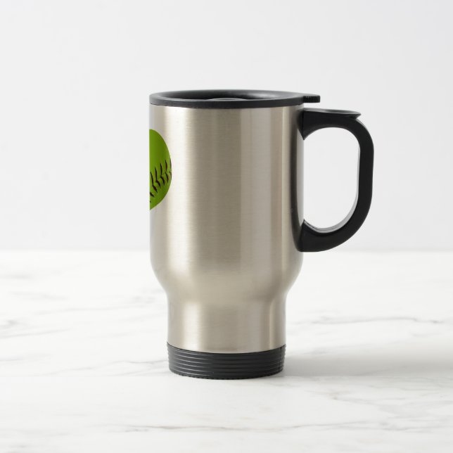 Softball Heart Travel mug (Right)