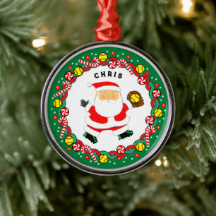Softball Holiday Gift Ceramic Ornament