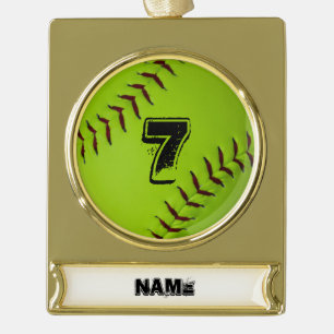 Softball holiday ornament