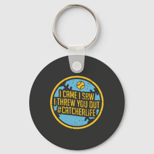Softball - I Came I Saw I Threw You Out Key Ring