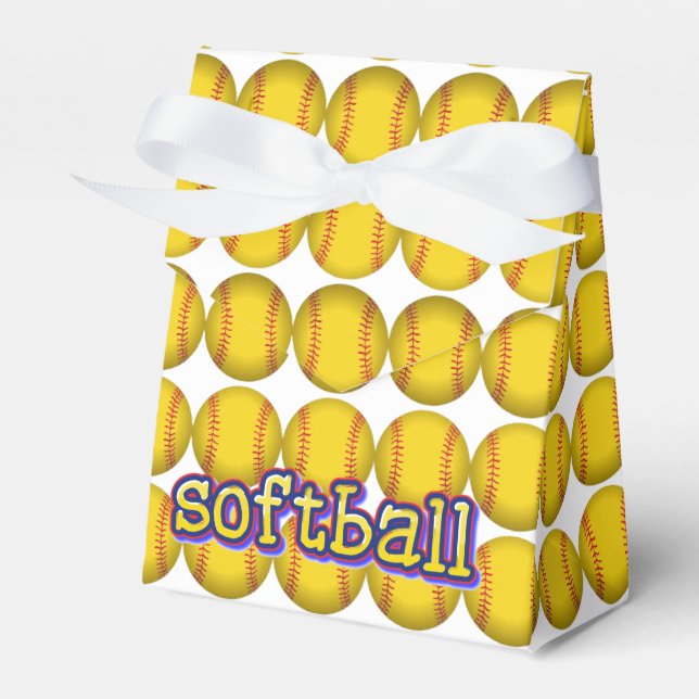 Softball Image Favour Box (Front Side)