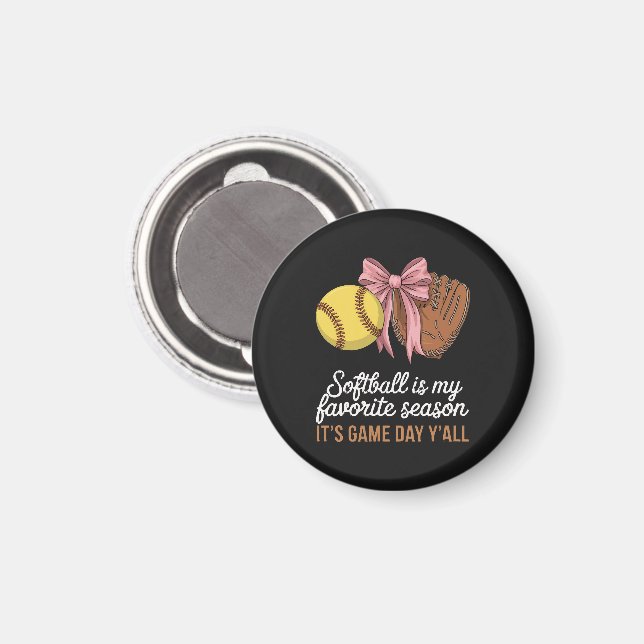 Softball is My Favourite Season Magnet (Front/Back)