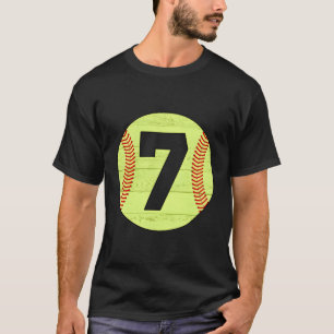 Softball Jersey Number 7 T-Shirt