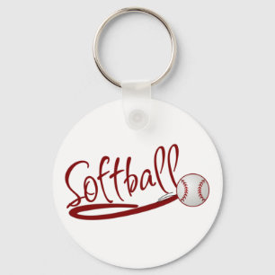 Softball Key Ring