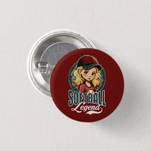 Softball Legend 3 Cm Round Badge