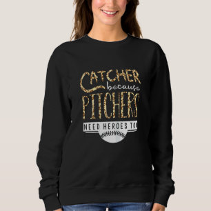 Softball Leopard Graphic Women Softball Pitcher Sweatshirt