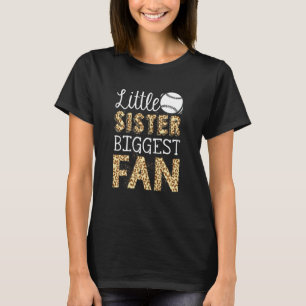 Softball Leopard Graphic Women Softball Sister 1 T-Shirt