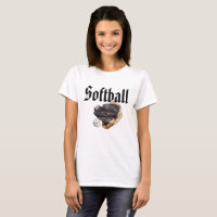 Softball Logo And Gloves,