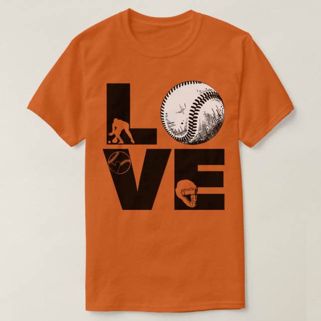 Softball LOVE Funny 7 T-Shirt (Design Front)