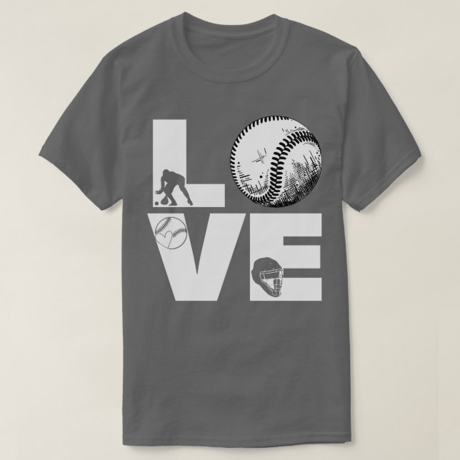 Softball LOVE Funny 8 T-Shirt (Design Front)