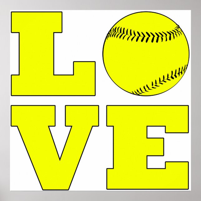 Softball Love Poster (Front)