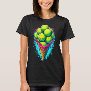 Softball Lover Ice Cream Dripping Softball T-Shirt
