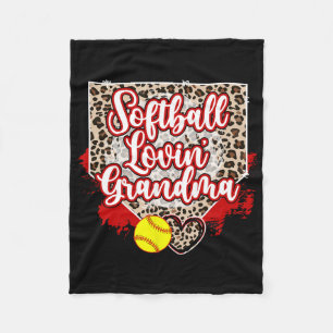 Softball Lovin' Grandma Softball Grandma  Fleece Blanket