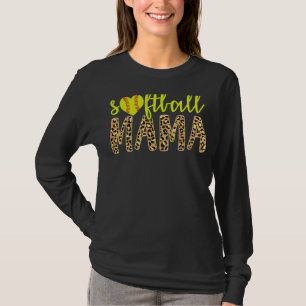 Softball Mama Cute Cheetah Mother's Day Sports 10 T-Shirt