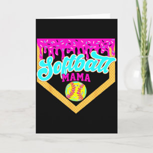 Softball Mama Drip Ice Cream Dripping Game Day Sof Card