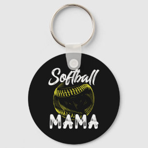 Softball Mama For Women Family Matching Players Mo Key Ring