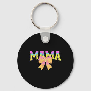 Softball Mama Ice Cream Drip Game Day Family Match Key Ring