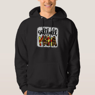 Softball Mama Leopard Hoodie