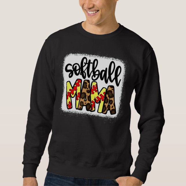 Softball Mama Leopard Sweatshirt (Front)