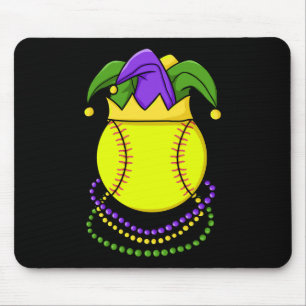 Softball Mardi Gras Carnival Themed Golfing Tourna Mouse Pad