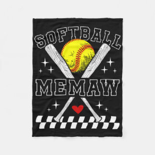 Softball Memaw Of A Softball Player Memaw _1  Fleece Blanket