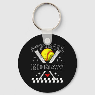 Softball Memaw Of A Softball Player Memaw _1  Key Ring