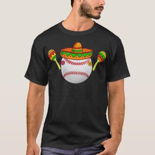 Softball Mexican Hat Cinco De Mayo 4 T-Shirt