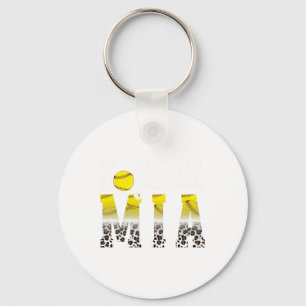 Softball Mia Leopard Grandma Mia Of A Softball Pla Key Ring