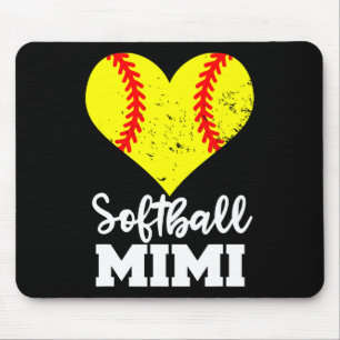 Softball Mimi Funny Softball Player Mimi Mouse Pad