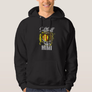 Softball Mimi Leopard Glove Game Day Mothers Day Hoodie