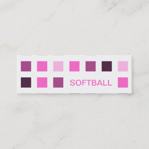 SOFTBALL (mod squares) Mini Business Card
