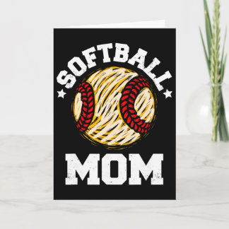 Softball Mom Distressed Vintage Funny Mom Game Day Card