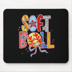 Softball Mom Funny Baseball Mom Mother's Day Mouse Pad