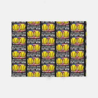 Softball Mom Like A Baseball Mom But With Bigger Fleece Blanket