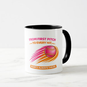 Softball Mom Mug – From First Pitch to Every Hit M