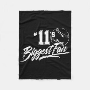 Softball Mom Number 11's Biggest Fan Dad Brother S Fleece Blanket