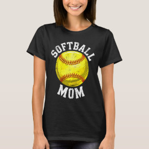 Softball Mom Shirt Women Softball Lover Mommy Moth