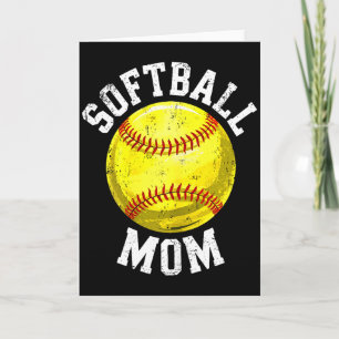 Softball Mom Shirt Women Softball Lover Mommy Moth Card