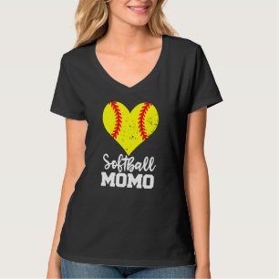 Softball Momo Softball Heart Grandma Momo T-Shirt