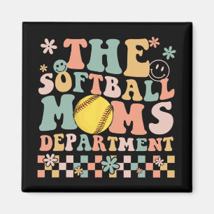 Softball Moms Department Fun Mothers Day Costume Magnet