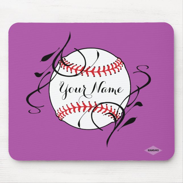 Softball Mousepad - HAMbyWG - Lavender (Front)