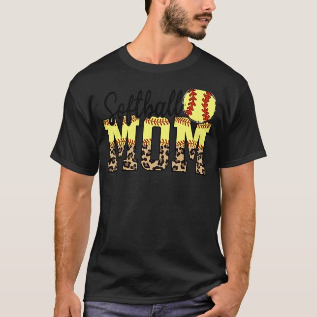 Softball Mum Best Mother's Day T-Shirt (Front)